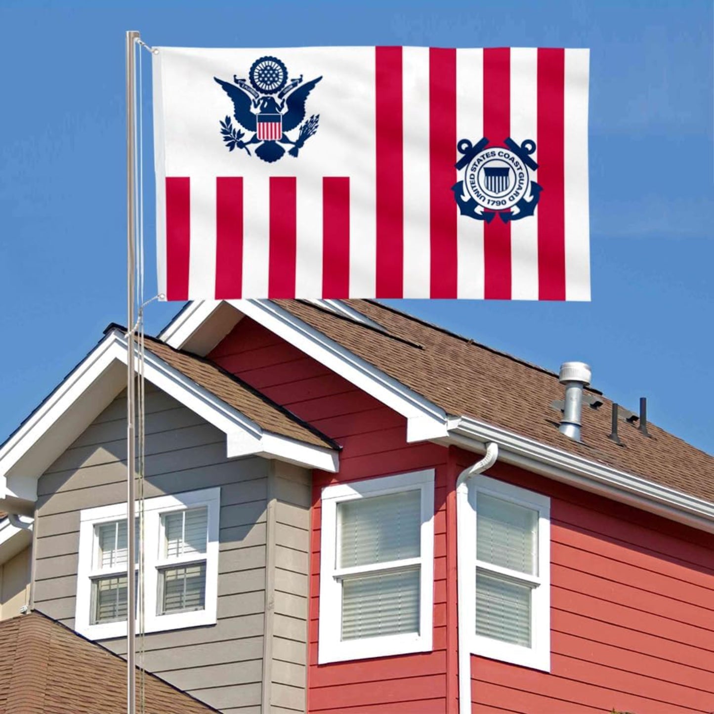 United States Coast Guard Ensign Military Banner With Grommets