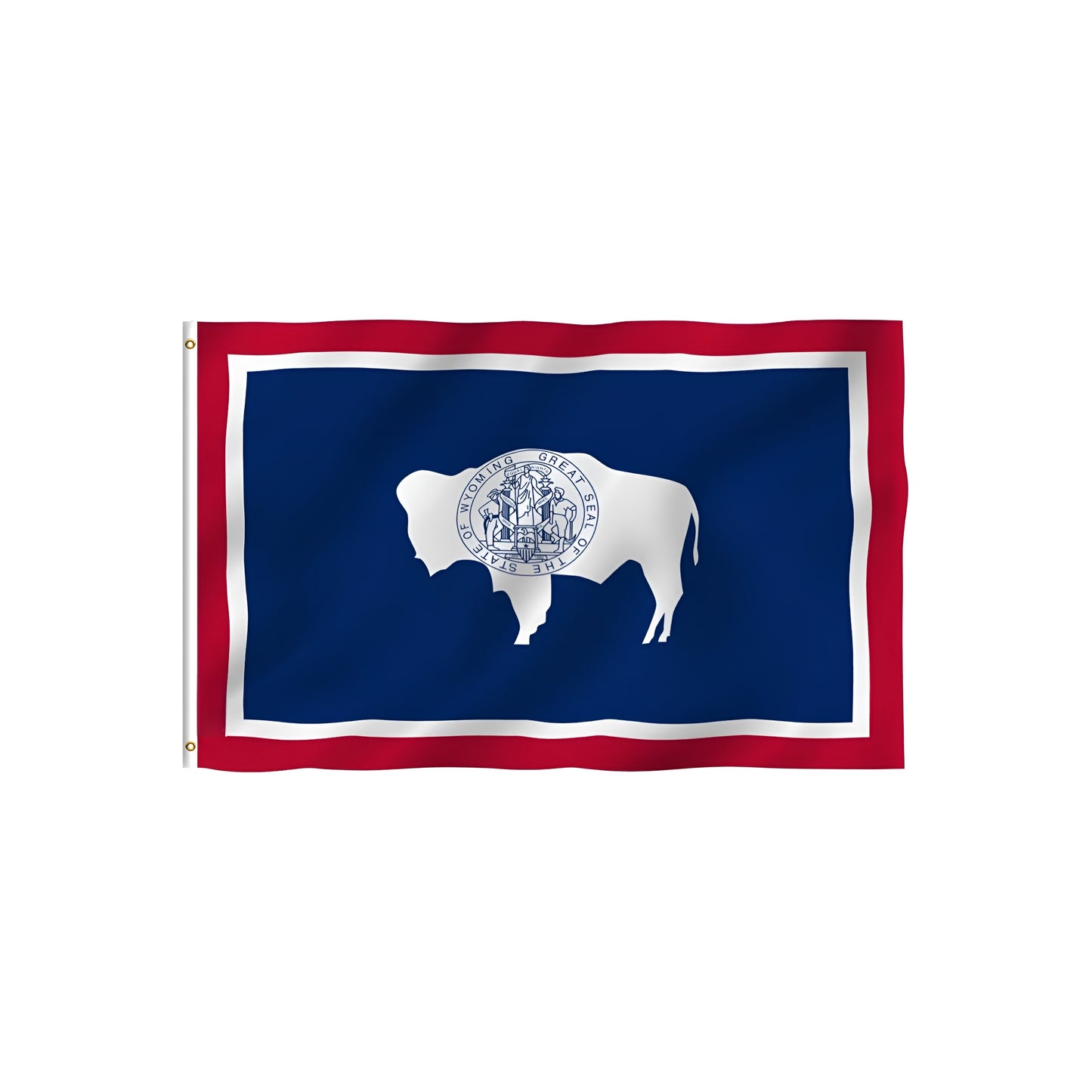 Wyoming State Flag With Secure Grommets