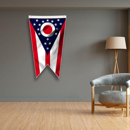 Double Sided Embroidered Ohio State Flag City
