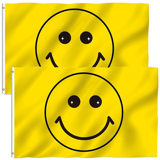 Vibrant Smiley Face Flag – Bright and Durable for Outdoor Display