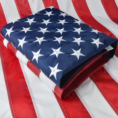 Heavy Duty American Flag With Embroidered Stars