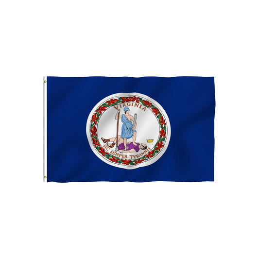 Virginia Flag With Sturdy Design For Various Displays