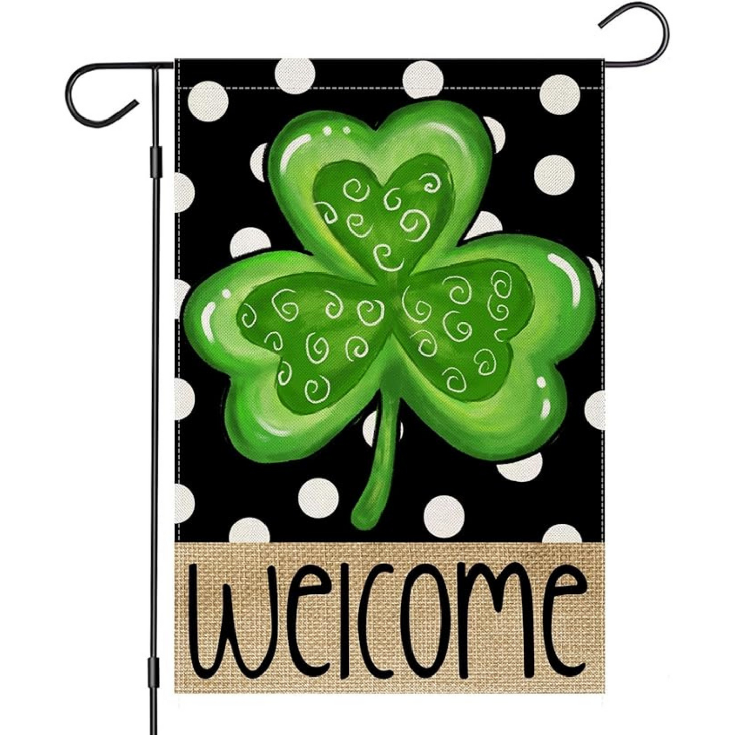 Welcome Shamrocks Garden Flags