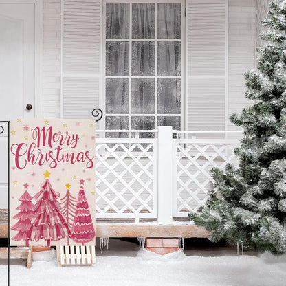 Christmas Tree Printed Flag For Seasonal Decoration