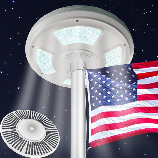 Solar Light For Flag Pole Outdoor With 128 Led Waterproof