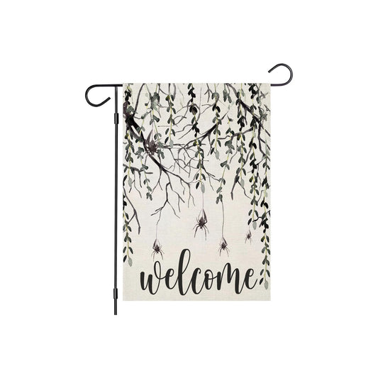 Halloween Welcome Sign Garden Flag
