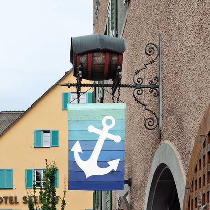 Double Sided Nautical Anchor Garden Flag