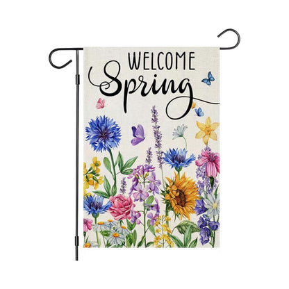 Wildflowers Printed Flag Banner For Yard Decoration