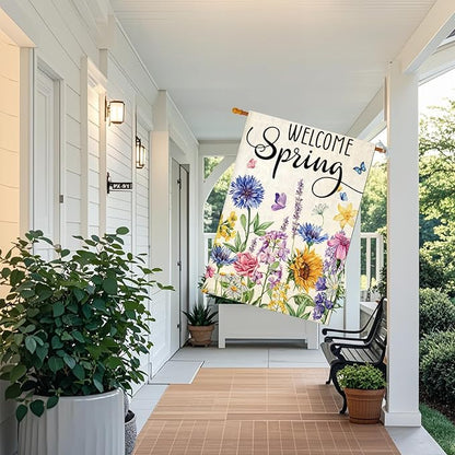 Wildflowers Printed Flag Banner For Yard Decoration