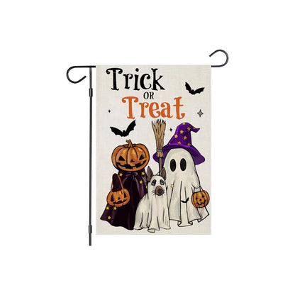 Trick Or Treat Sign Printed Halloween Garden Flag