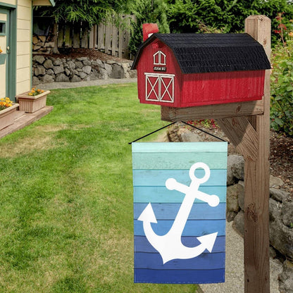 Double Sided Nautical Anchor Garden Flag