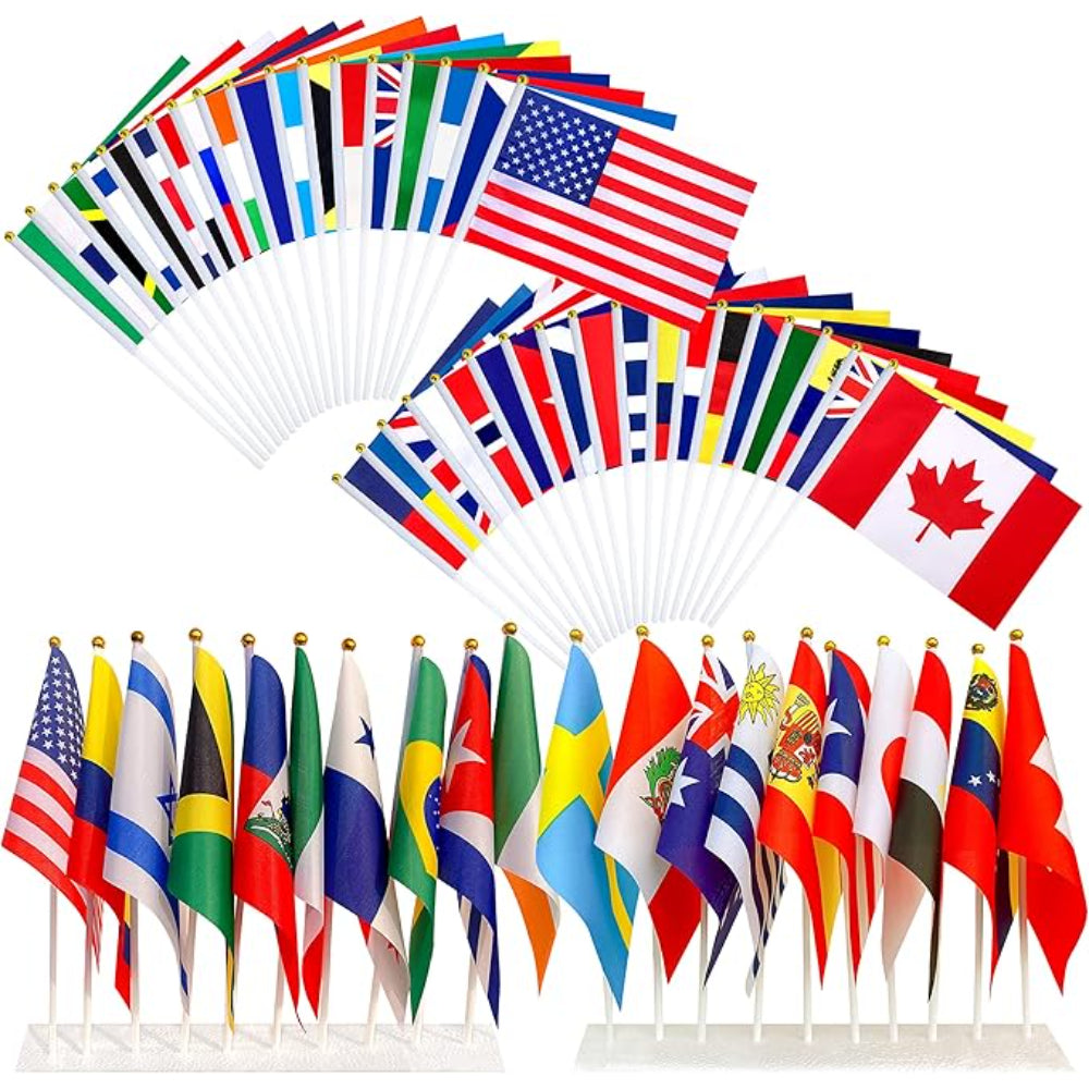 200 Pack Small International Flags