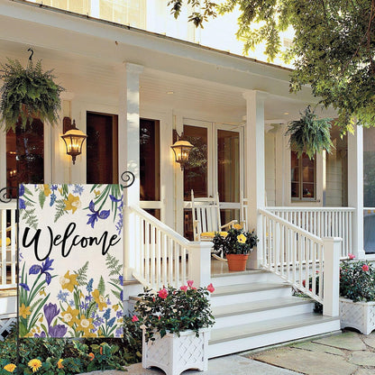 Floral Themed Decorative Yard Banner