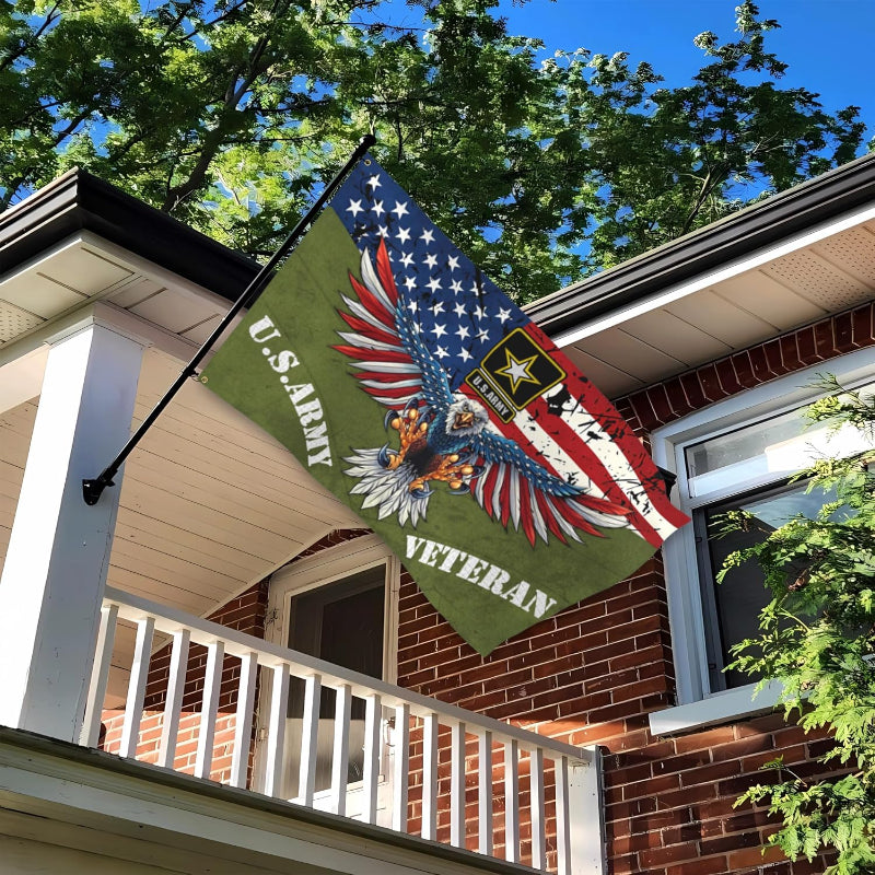 US Army Veteran Double Sided Garden Flag With Eagle Design