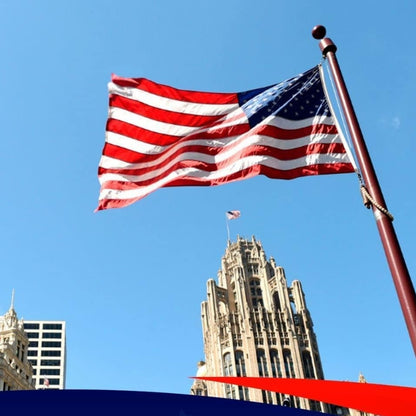 Vibrant Embroidered Stars And Stripes American Flag