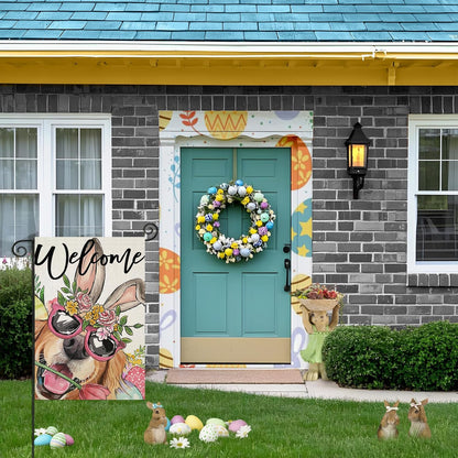Double Sided Watercolor Golden Retriever Garden Flag