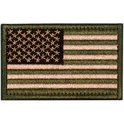 Embroidered Flag Patch With Hook And Loop Backing