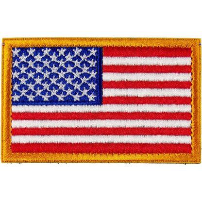 Embroidered Flag Patch With Hook And Loop Backing