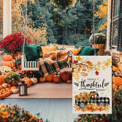 Grateful Blessed Printed Garden Flag