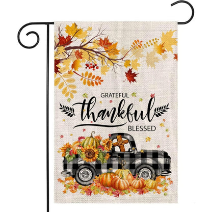 Grateful Blessed Printed Garden Flag
