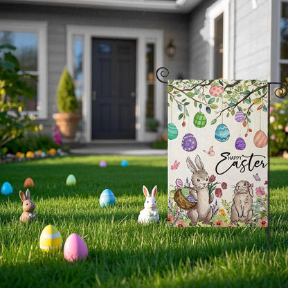 Happy Easter Bunny Garden Flag