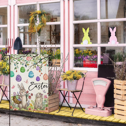 Happy Easter Bunny Garden Flag