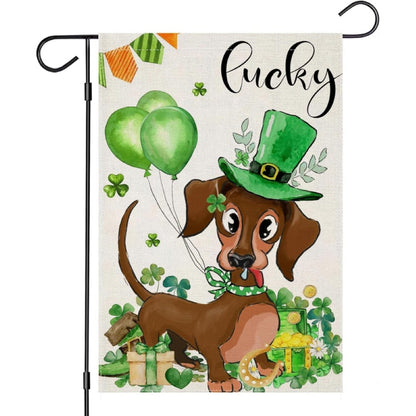 Happy Easter Dachshund Garden Flag