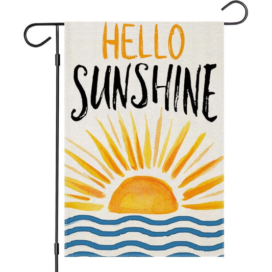 Hello Sunshine Printed Outdoor Decor Summer Garden Flag
