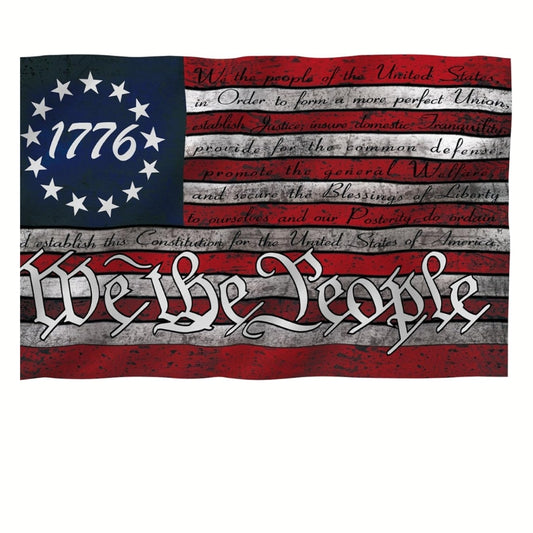 We The People Design Printed American Heritage Flag