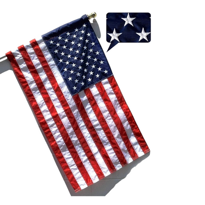 Outdoor American Embroidered Flag