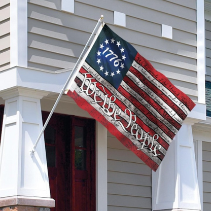 We The People Design Printed American Heritage Flag