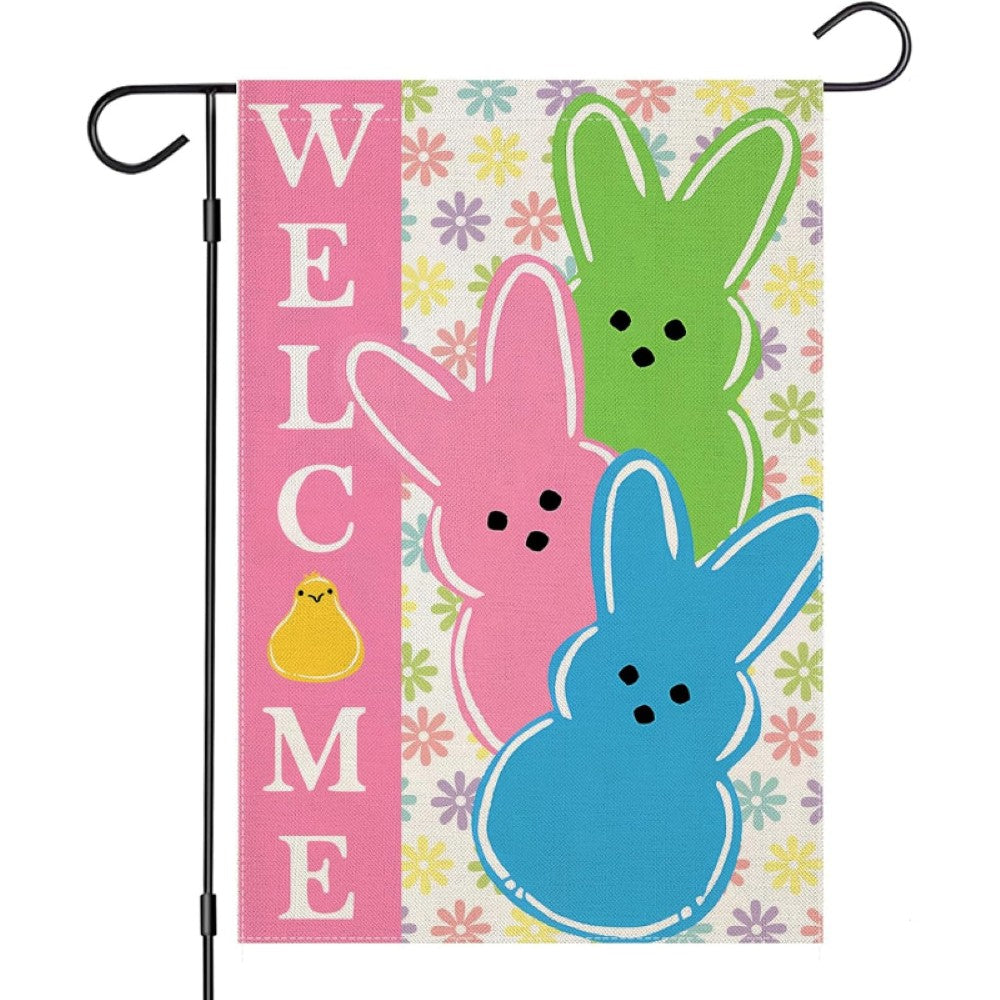 Welcome Printed Garden Flag For Easter