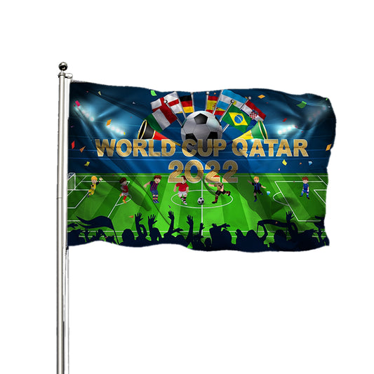 World Cup Qatar Flag - Premium Quality Flag for Football Fans