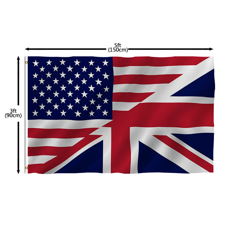 USA UK Friendship Country Flag