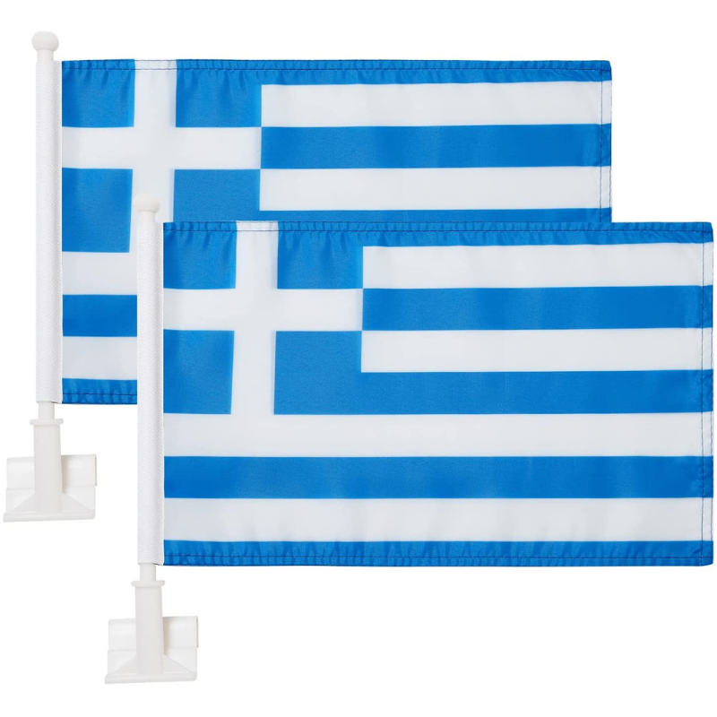 Greece Car Window Mounted Flag