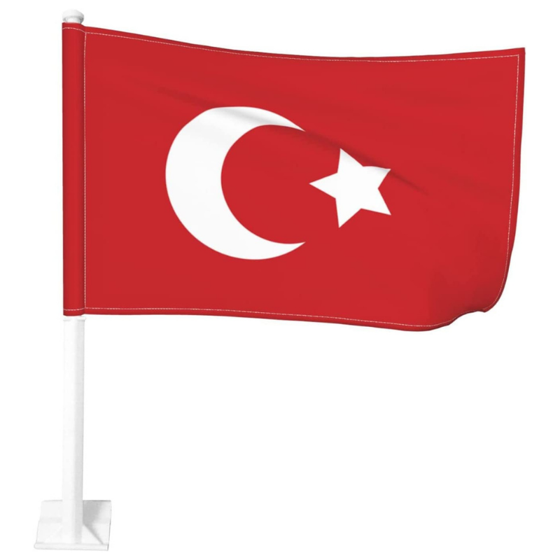 Turkey Car Window Mounted Flag