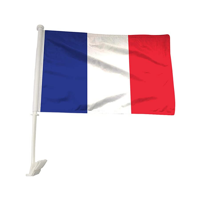 France Car Window Mounted Flag