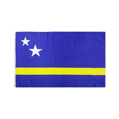 Curacao Flag, Country and National Flags, Double Stitched Durable, Polyester 90X150cm