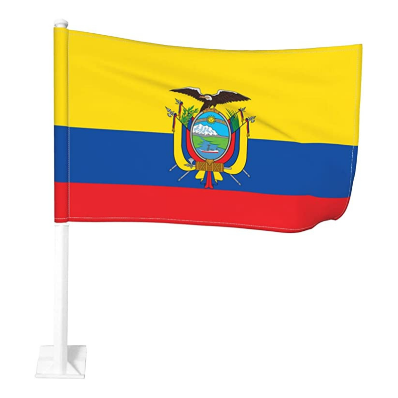 Ecuador Car Window Mounted Flag