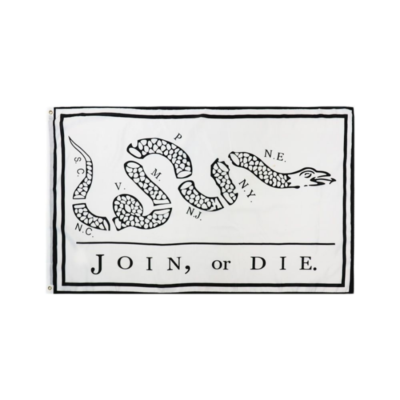 Join Or Die Snake Flag