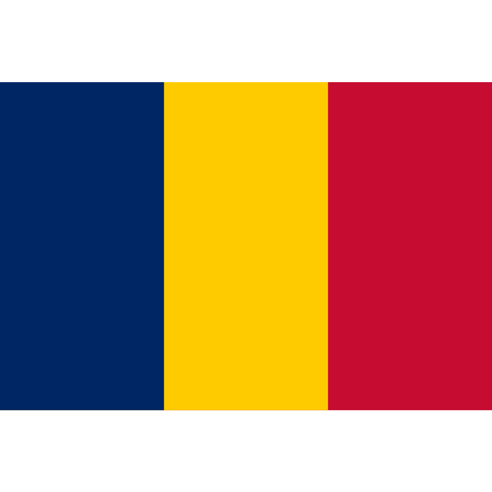 Chad Flag, Vertical Tricolor, National Flag, Blue Gold Red, Polyester 90X150cm