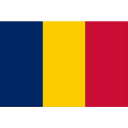 Chad Flag, Vertical Tricolor, National Flag, Blue Gold Red, Polyester 90X150cm