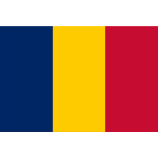 Chad Flag, Vertical Tricolor, National Flag, Blue Gold Red, Polyester 90X150cm