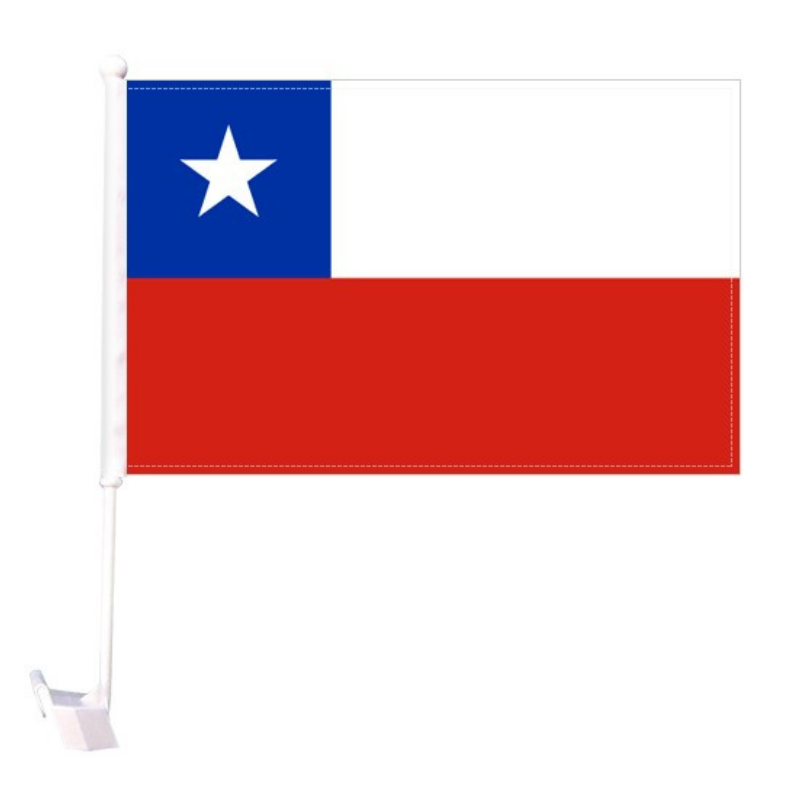 Chile Car Window Mounted Flag