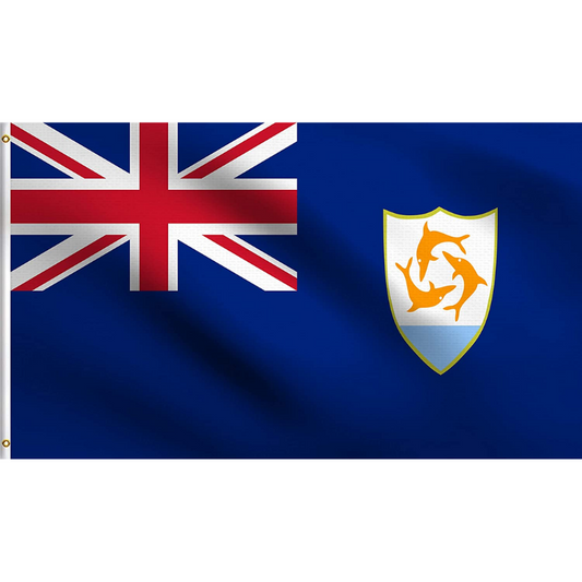 Anguilla Flag, National Flag of Countries,100% Polyester, High Quality, 90X150cm