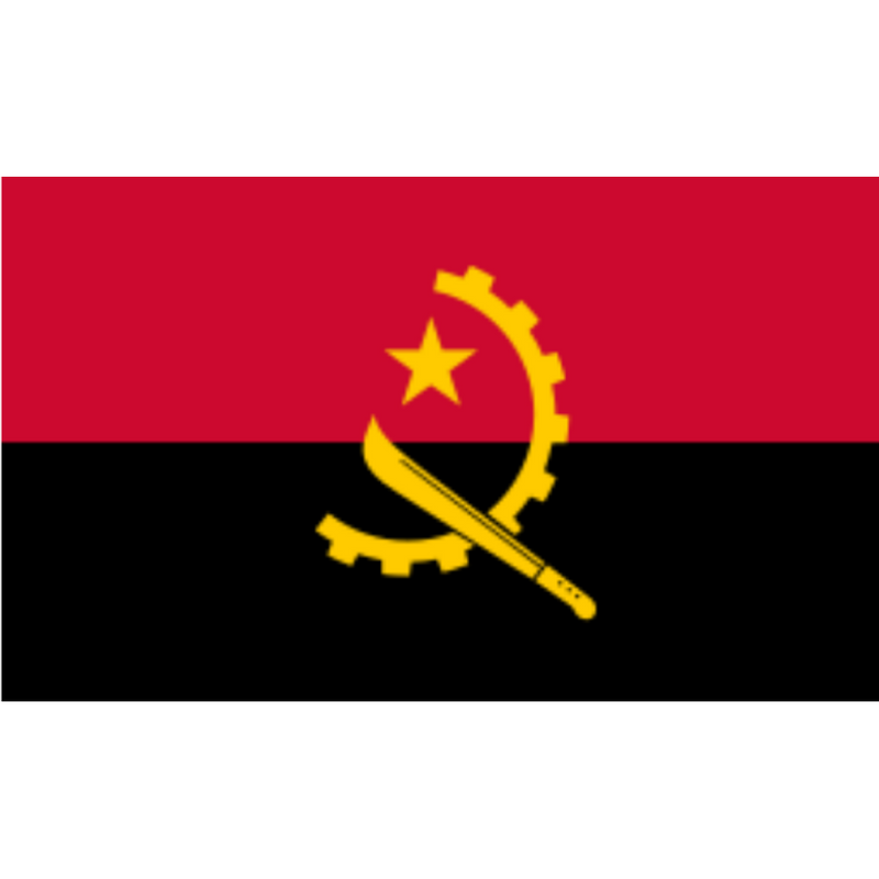 Angola Flag, Republic of Angola, Stain Wrinkle and UV Resistant, 100% Polyester Flag 60X90cm