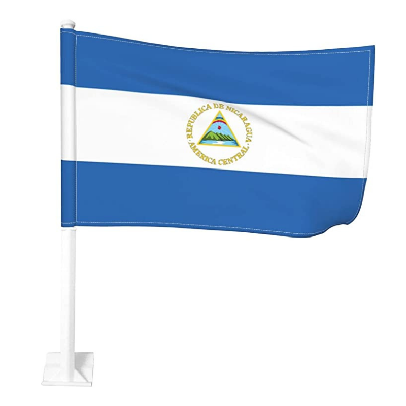 Nicaragua Car Window Mounted Flag – Globe Flags