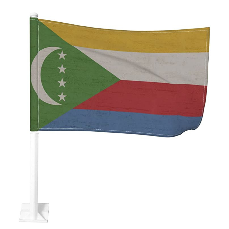 Comoros Car Window Mounted Flag