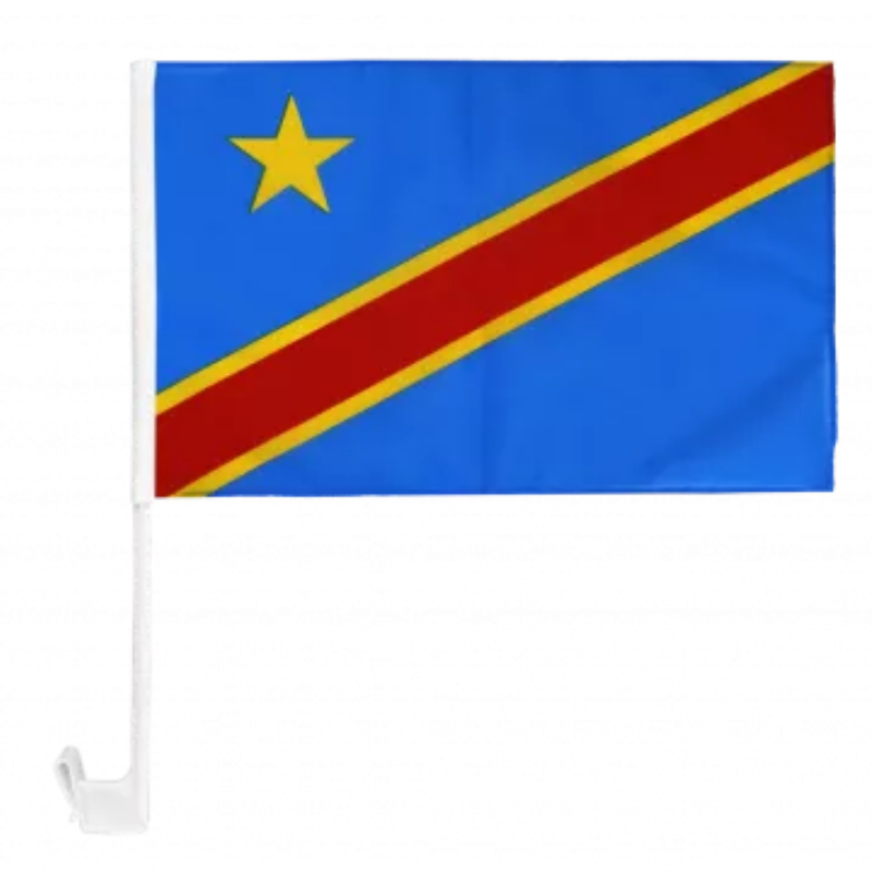 Democratic Republic of Congo Car Window Mounted Flag