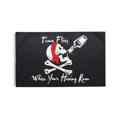 Jolly Roger Skull Bone Drinking Flag